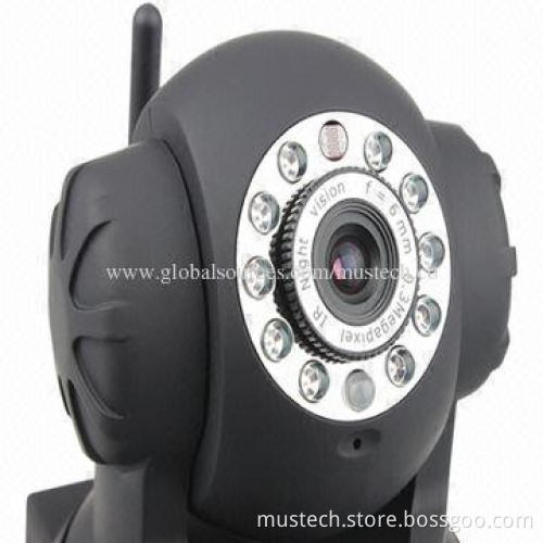 Indoor Wired/Wireless Pan/Tilt IR-cut IP Camera with H.264 (720P) Video Format